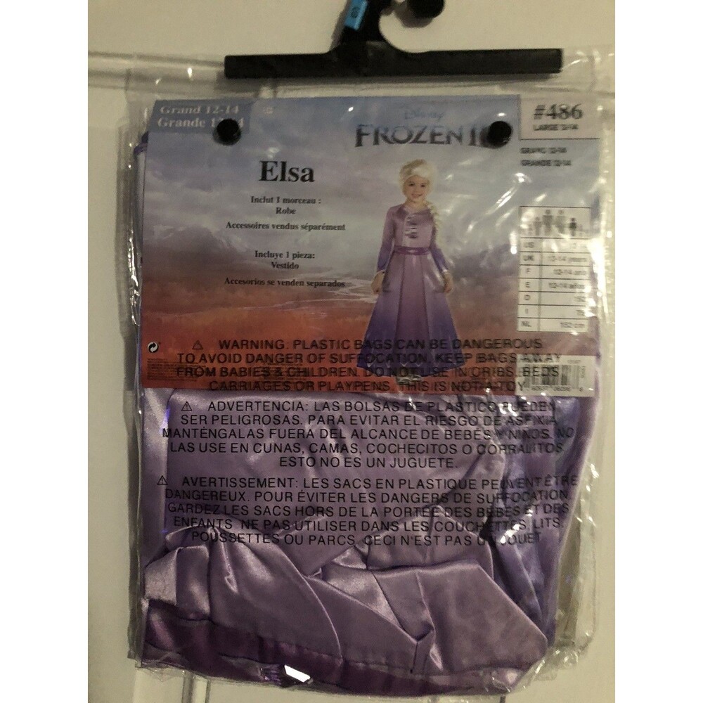 Disney Store Frozen II Elsa Dress Halloween Costume Size L 12-14 Years NWT - Picture 5 of 9